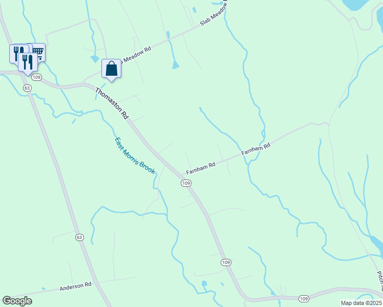 map of restaurants, bars, coffee shops, grocery stores, and more near 311 Thomaston Road in Morris