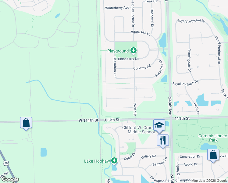 map of restaurants, bars, coffee shops, grocery stores, and more near 4327 Carpenter Road in Naperville