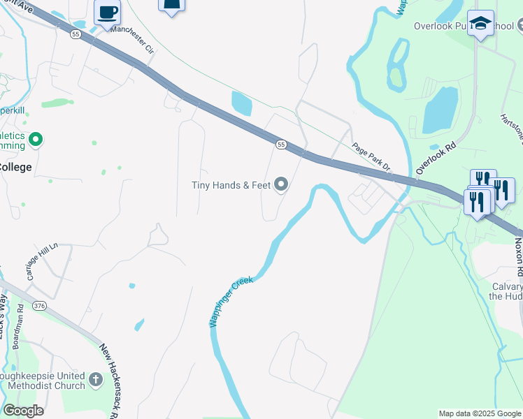 map of restaurants, bars, coffee shops, grocery stores, and more near 42 Henmond Boulevard in Poughkeepsie