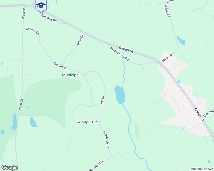 map of restaurants, bars, coffee shops, grocery stores, and more near 49 Joel Drive in Hebron