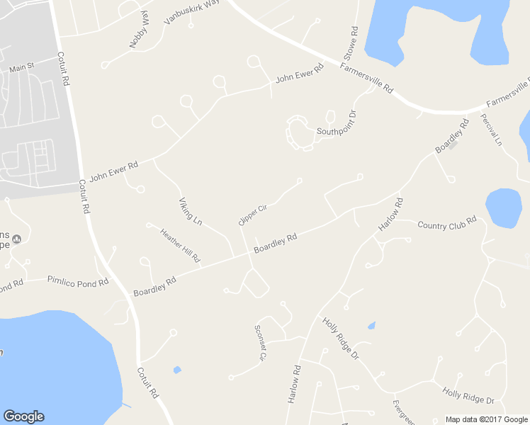 map of restaurants, bars, coffee shops, grocery stores, and more near 24 Clipper Circle in Sandwich