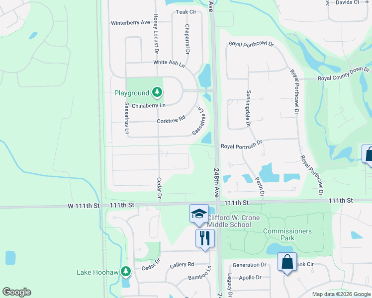 map of restaurants, bars, coffee shops, grocery stores, and more near 4203 Carpenter Road in Naperville