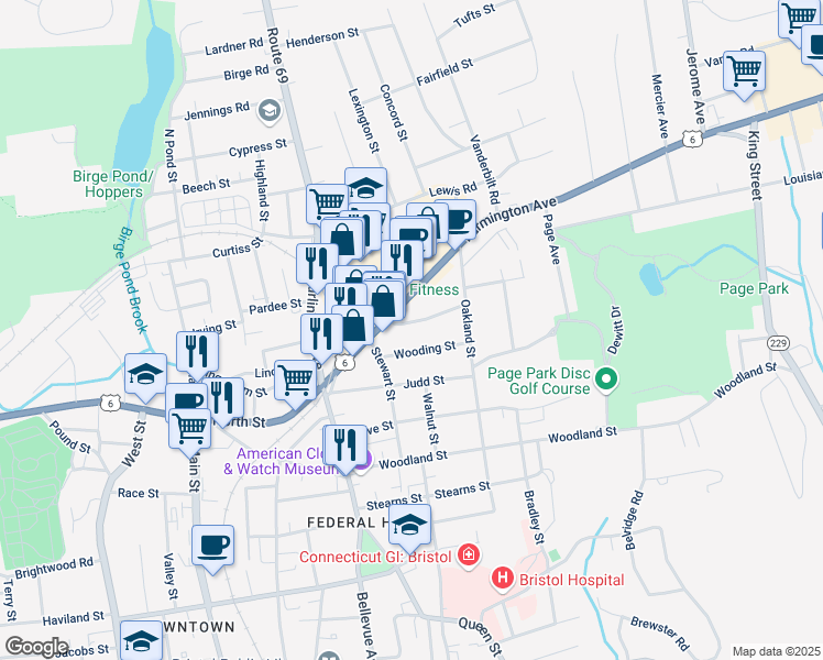 map of restaurants, bars, coffee shops, grocery stores, and more near 25 Wooding Street in Bristol
