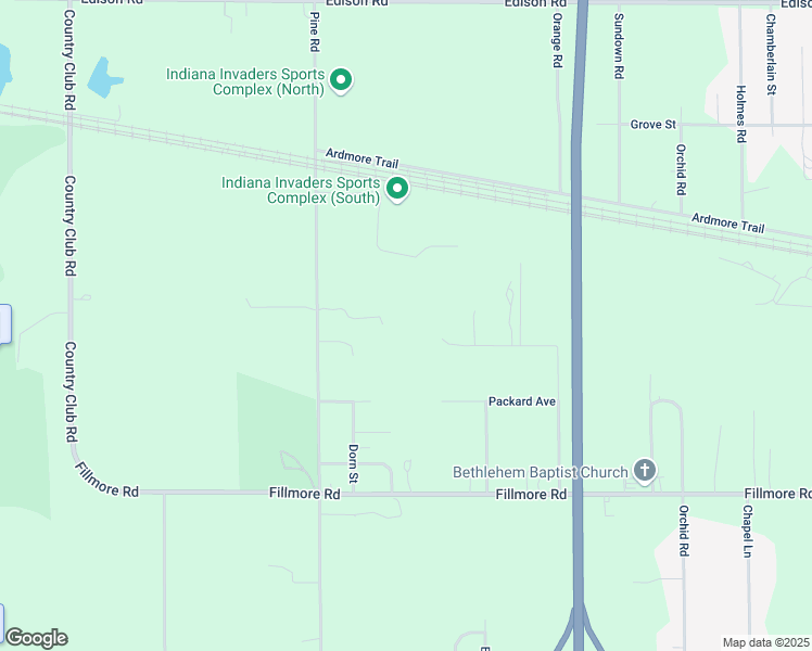 map of restaurants, bars, coffee shops, grocery stores, and more near 17 Northwest 1/4 Pine in South Bend