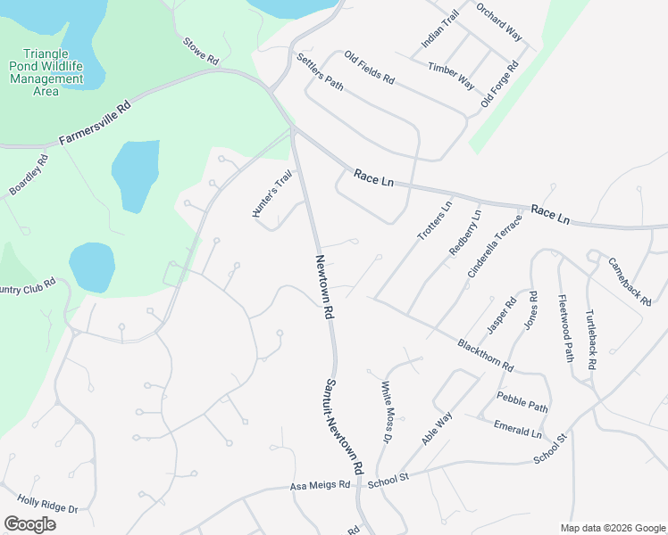 map of restaurants, bars, coffee shops, grocery stores, and more near 1 Katies Way in Sandwich
