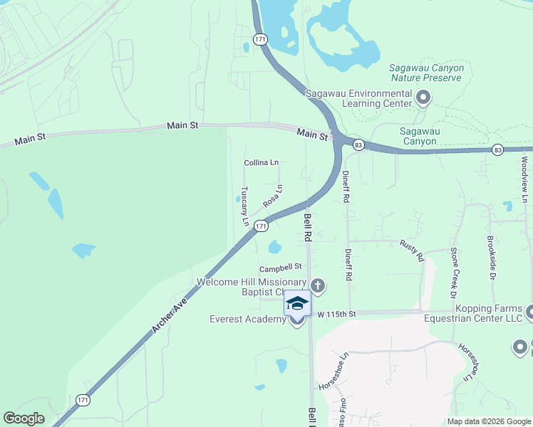 map of restaurants, bars, coffee shops, grocery stores, and more near 12854 Rosa Lane in Lemont