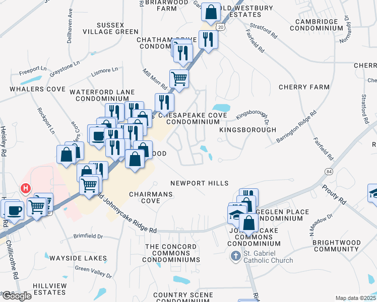 map of restaurants, bars, coffee shops, grocery stores, and more near 346 Chesapeake Cove in Painesville