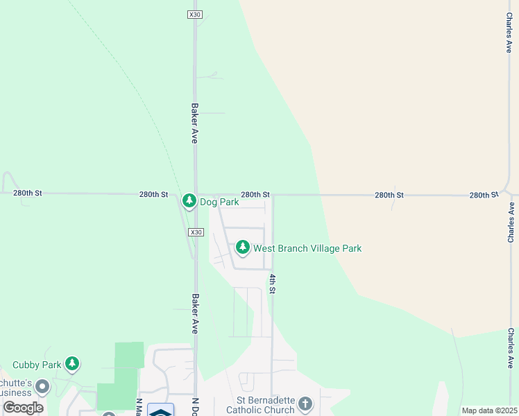 map of restaurants, bars, coffee shops, grocery stores, and more near 168-198 Patton Drive in West Branch