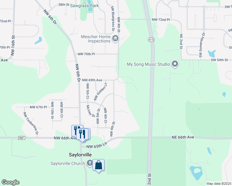 map of restaurants, bars, coffee shops, grocery stores, and more near 6817 Northwest 4th Street in Des Moines