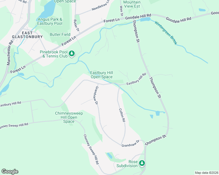 map of restaurants, bars, coffee shops, grocery stores, and more near 414 Eastbury Hill Road in Glastonbury