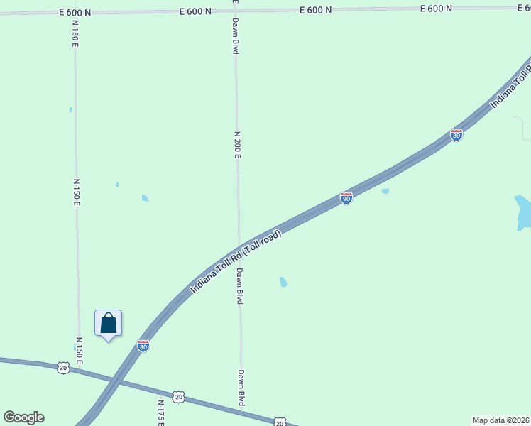 map of restaurants, bars, coffee shops, grocery stores, and more near 5425 North 200 East in La Porte