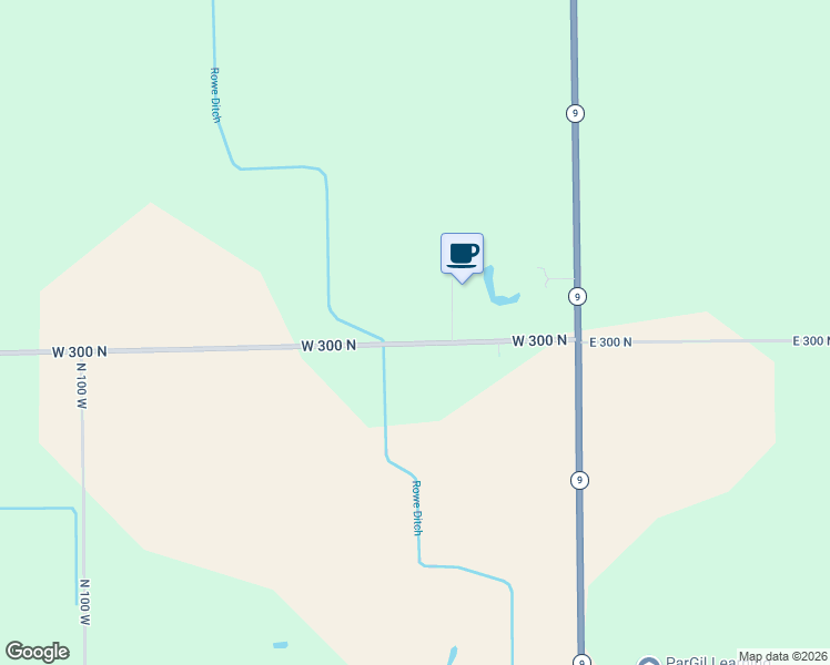 map of restaurants, bars, coffee shops, grocery stores, and more near 301 West 300 North in Howe