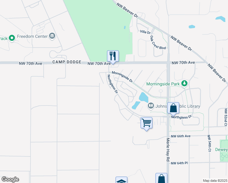 map of restaurants, bars, coffee shops, grocery stores, and more near 6813 Jack London Drive in Johnston