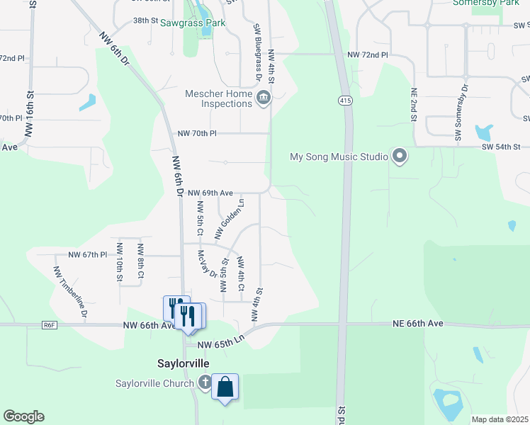 map of restaurants, bars, coffee shops, grocery stores, and more near 6817 Northwest 4th Street in Des Moines