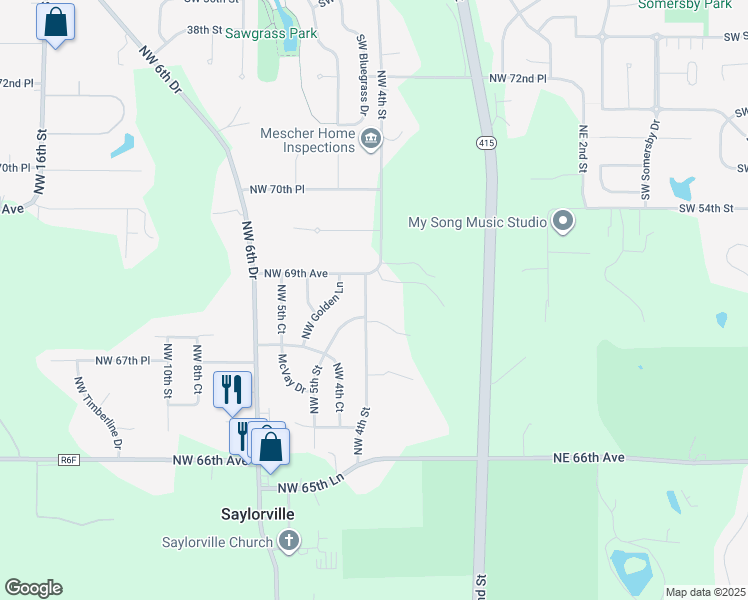 map of restaurants, bars, coffee shops, grocery stores, and more near 6817 Northwest 4th Street in Des Moines