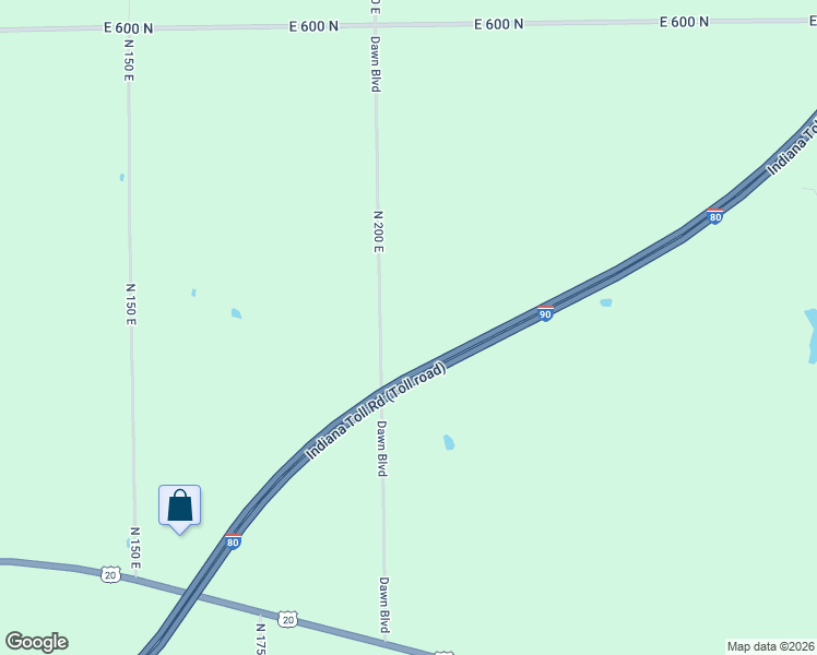 map of restaurants, bars, coffee shops, grocery stores, and more near 5425 North 200 East in La Porte