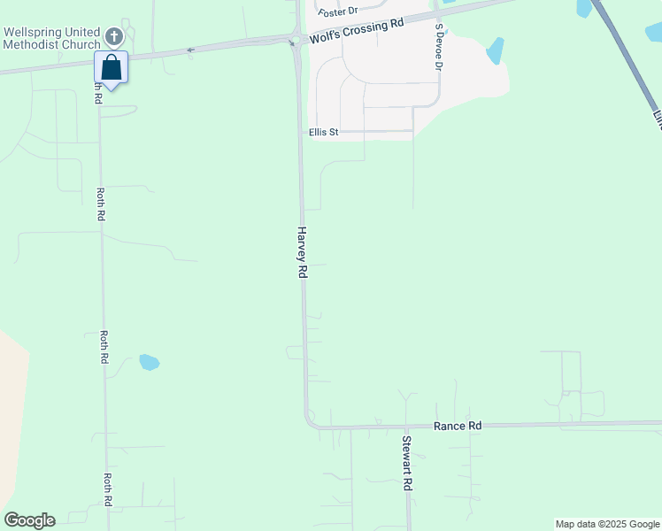 map of restaurants, bars, coffee shops, grocery stores, and more near 2700 Harvey Road in Oswego