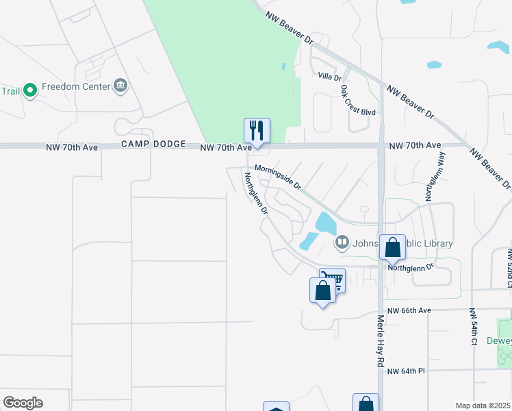 map of restaurants, bars, coffee shops, grocery stores, and more near 6833 Jack London Drive in Johnston