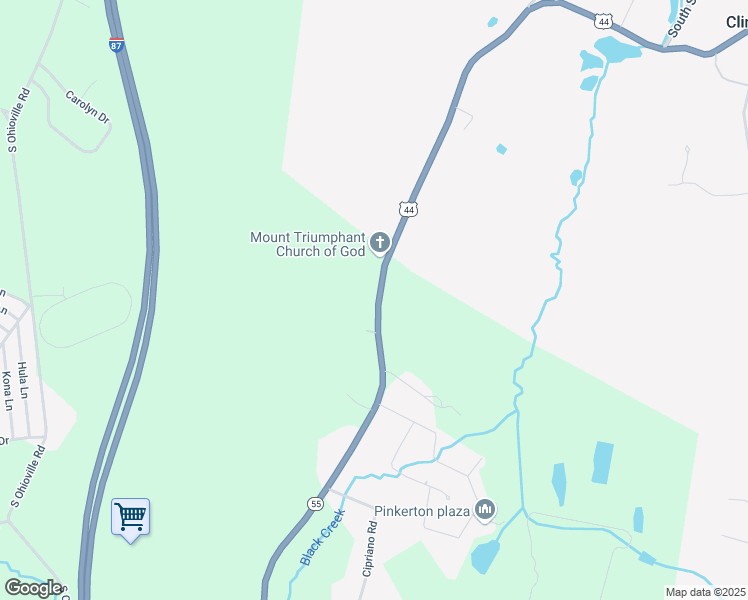 map of restaurants, bars, coffee shops, grocery stores, and more near 1391 U.S. 44 in Highland