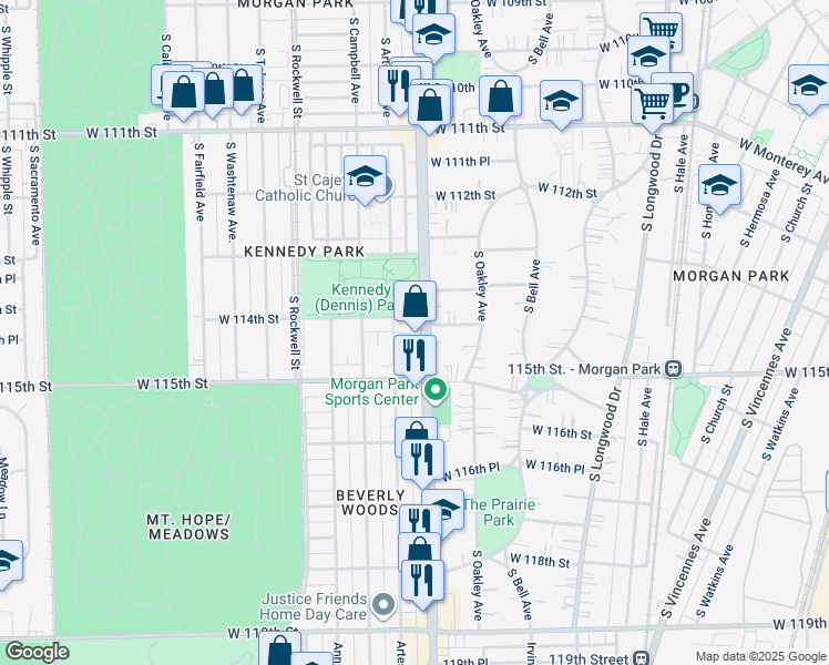 map of restaurants, bars, coffee shops, grocery stores, and more near in Chicago