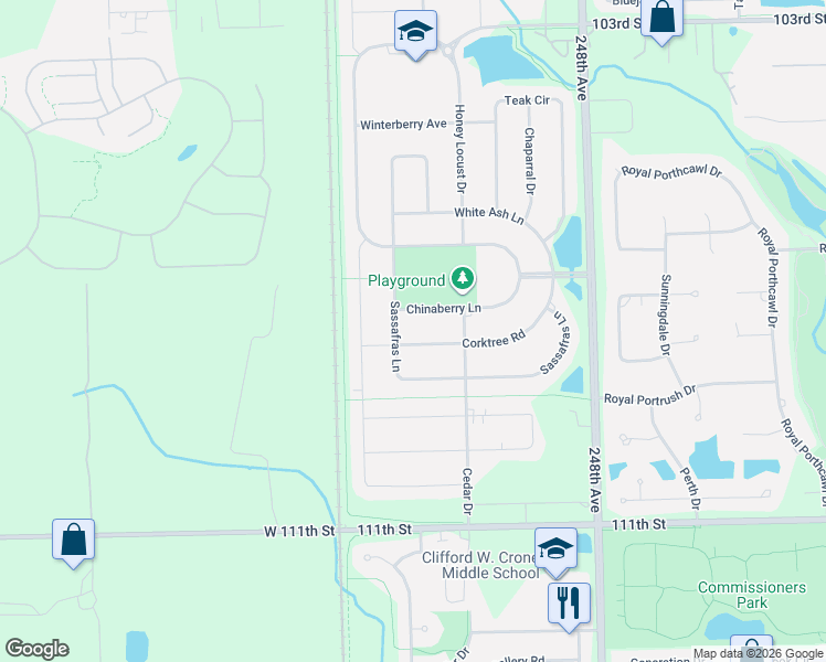 map of restaurants, bars, coffee shops, grocery stores, and more near 4620 Chinaberry Lane in Naperville