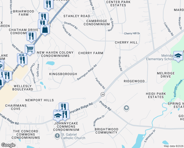 map of restaurants, bars, coffee shops, grocery stores, and more near 291 Fairfield Road in Painesville