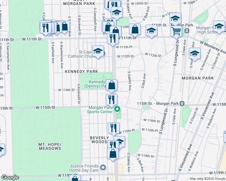 map of restaurants, bars, coffee shops, grocery stores, and more near in Chicago