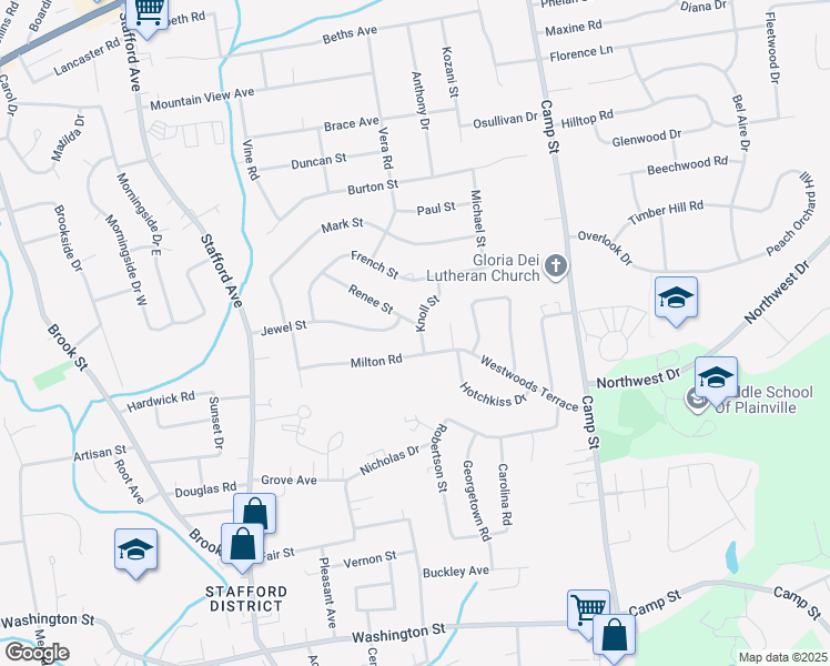 map of restaurants, bars, coffee shops, grocery stores, and more near 25 Knoll Street in Bristol