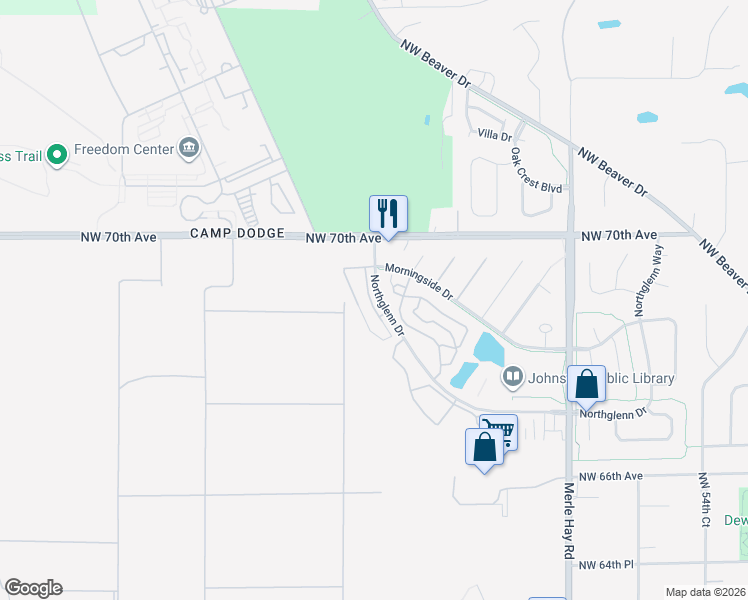 map of restaurants, bars, coffee shops, grocery stores, and more near 6904 Jack London Drive in Johnston