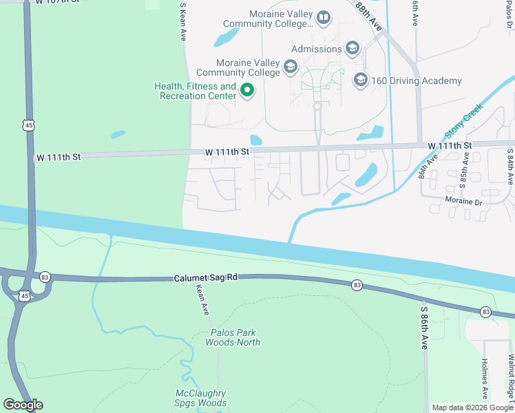 map of restaurants, bars, coffee shops, grocery stores, and more near 11240 South Helena Drive in Palos Hills