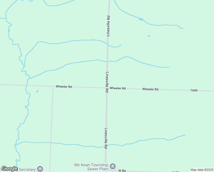 map of restaurants, bars, coffee shops, grocery stores, and more near Linesville Road in Linesville