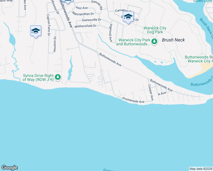 map of restaurants, bars, coffee shops, grocery stores, and more near 148 Andrew Comstock Road in Warwick