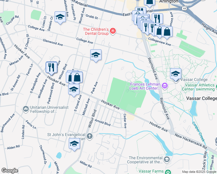 map of restaurants, bars, coffee shops, grocery stores, and more near 26 Ziegler Avenue in Arlington