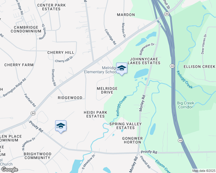 map of restaurants, bars, coffee shops, grocery stores, and more near 6889 Melridge Drive in Painesville