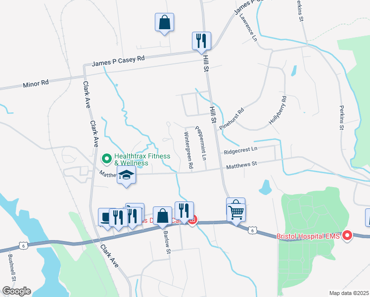 map of restaurants, bars, coffee shops, grocery stores, and more near 57 Wintergreen Road in Bristol