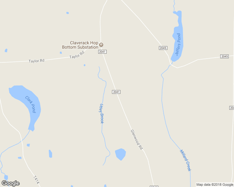map of restaurants, bars, coffee shops, grocery stores, and more near Glenwood Road in Hop Bottom