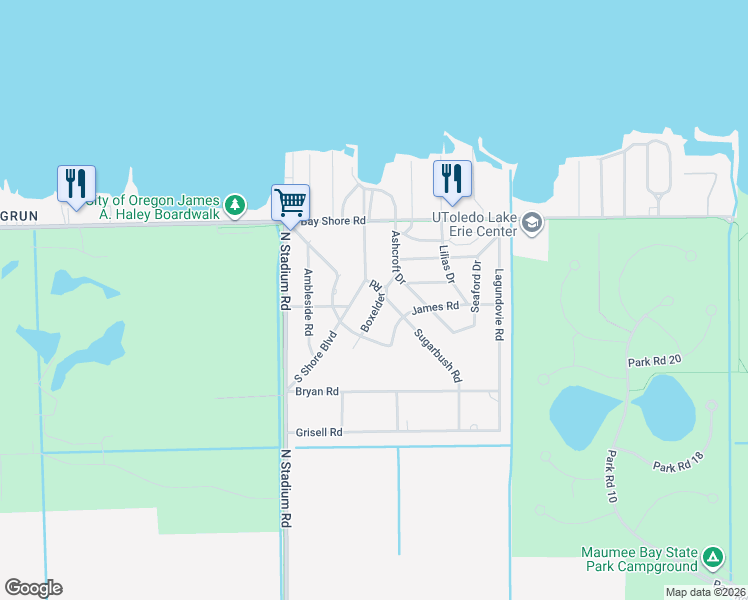 map of restaurants, bars, coffee shops, grocery stores, and more near 1859 Boxelder Road in Oregon