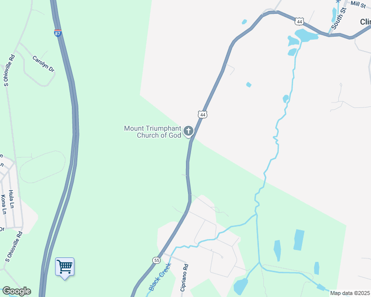 map of restaurants, bars, coffee shops, grocery stores, and more near 1391 U.S. 44 in Highland