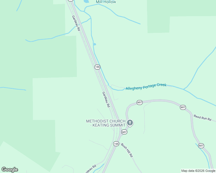 map of restaurants, bars, coffee shops, grocery stores, and more near T-304 in Port Allegany