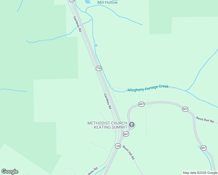 map of restaurants, bars, coffee shops, grocery stores, and more near T-304 in Port Allegany