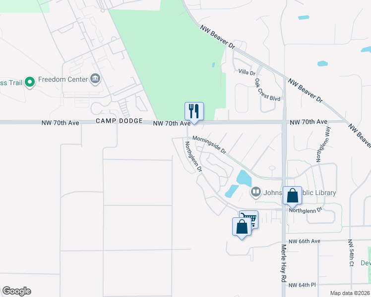 map of restaurants, bars, coffee shops, grocery stores, and more near 6904 Jack London Drive in Johnston
