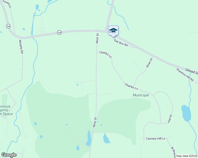 map of restaurants, bars, coffee shops, grocery stores, and more near 87 West Street in Hebron