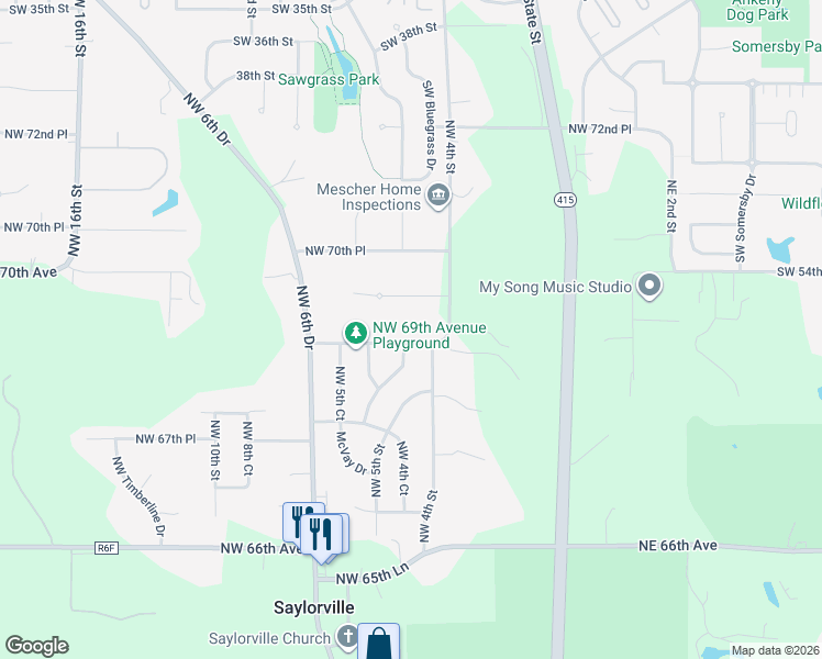 map of restaurants, bars, coffee shops, grocery stores, and more near 437 Northwest 69th Avenue in Des Moines