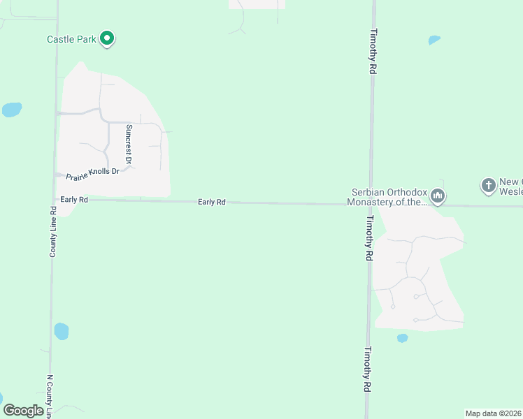 map of restaurants, bars, coffee shops, grocery stores, and more near 33370 Early Road in New Carlisle