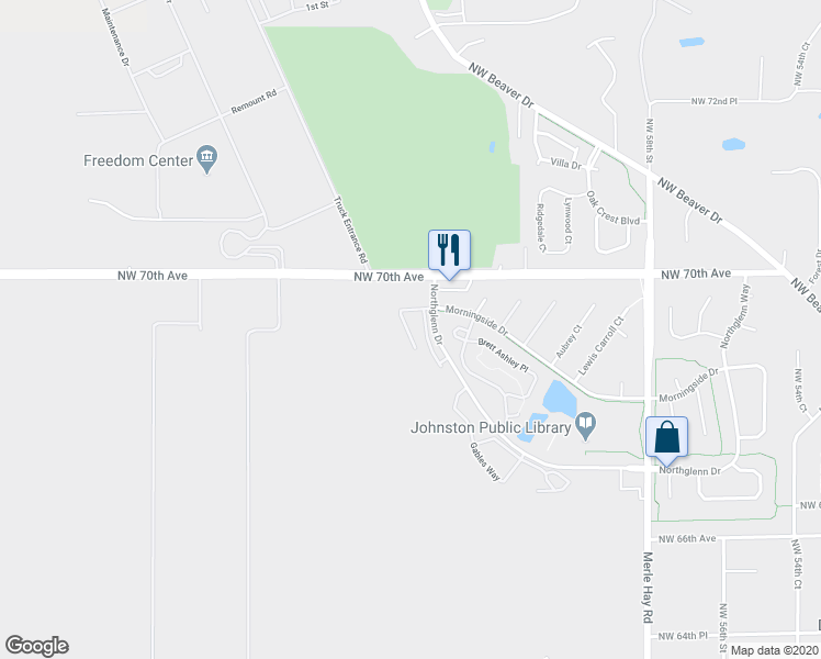 map of restaurants, bars, coffee shops, grocery stores, and more near 6904 Jack London Drive in Johnston