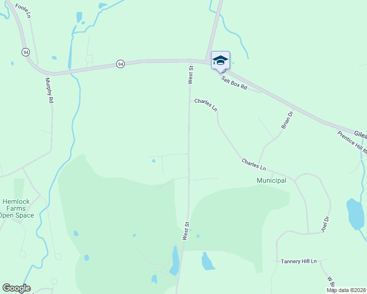 map of restaurants, bars, coffee shops, grocery stores, and more near 87 West Street in Hebron