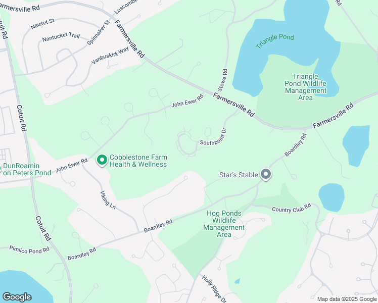 map of restaurants, bars, coffee shops, grocery stores, and more near 1A Southpoint Dr in Sandwich