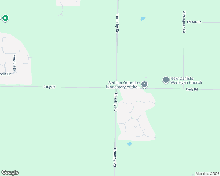 map of restaurants, bars, coffee shops, grocery stores, and more near 33048 Early Road in New Carlisle