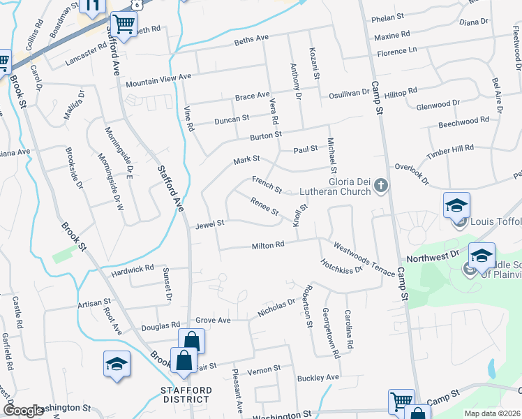 map of restaurants, bars, coffee shops, grocery stores, and more near 135 Jewel Street in Bristol