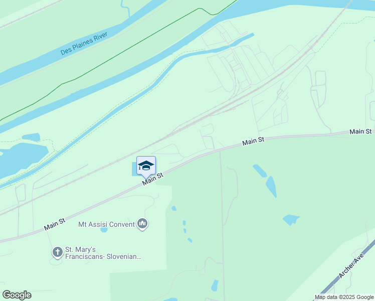 map of restaurants, bars, coffee shops, grocery stores, and more near 13751 Main Street in Lemont